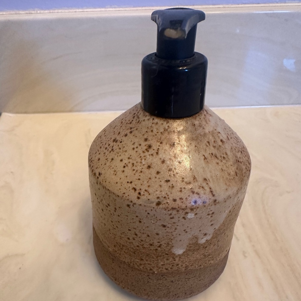 Artisan Pottery Speckled Soap Dispenser